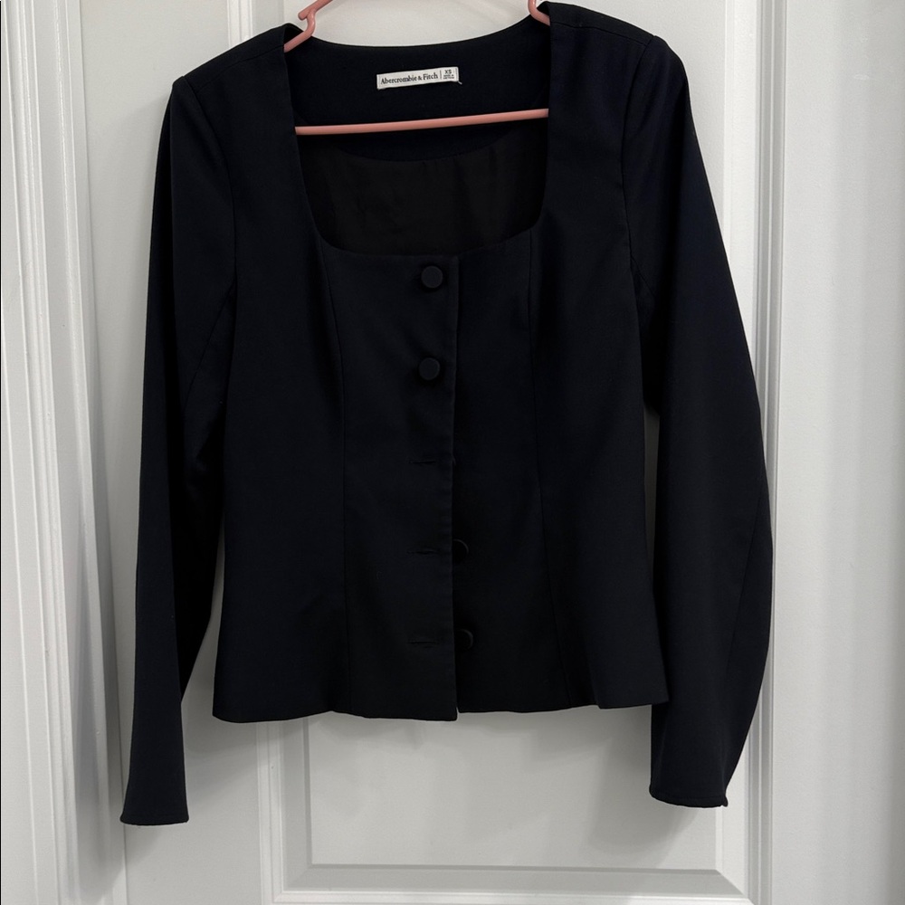 Abercrombie & Fitch Black Button Down Shirt